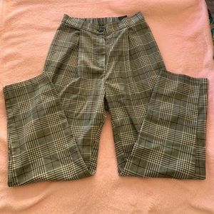 H&M Plaid Wide Pants